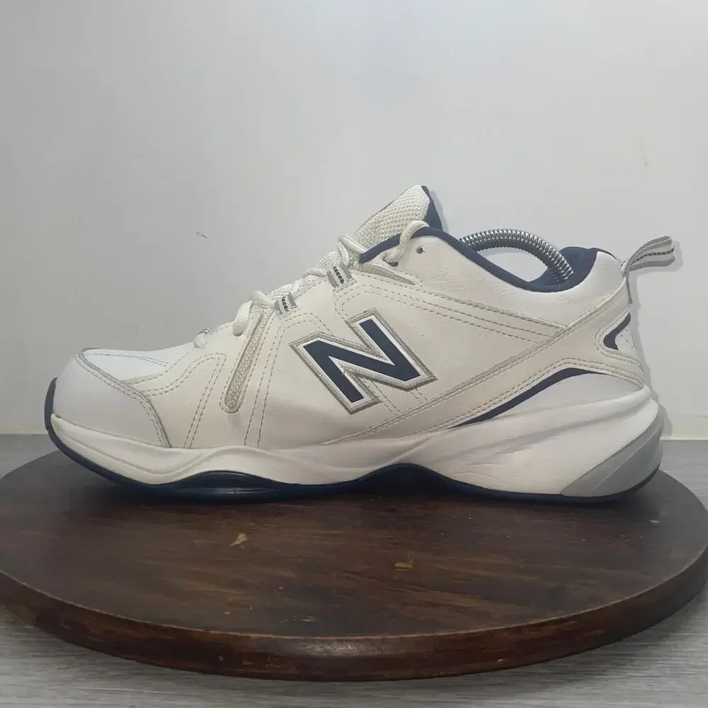 New Balance 608 v4 Athletic Walking Shoes Mens US 10.5 D MX608V4W White Leather
